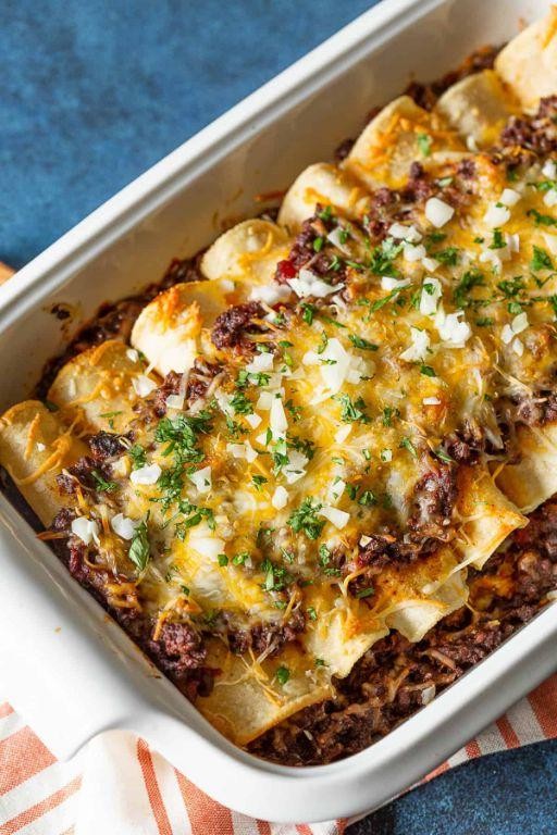 Smoky Chipotle Beef Enchiladas