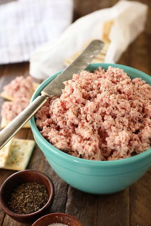 Smoky Deviled Ham Spread with Bacon