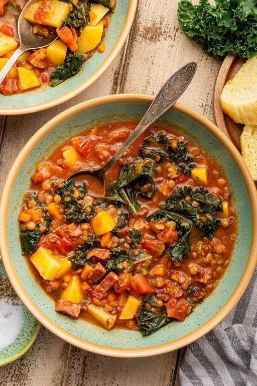 Smoky Kale and Lentil Soup