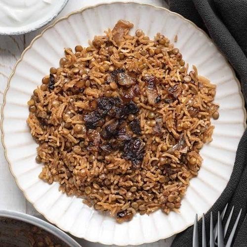 Smoky Mujadara with Toasted Pine Nuts
