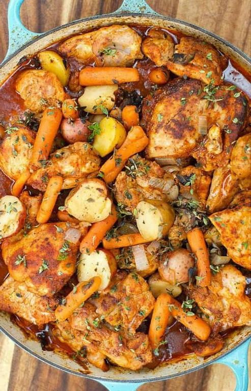 Smoky Paprika Boneless Chicken Thighs with Potatoes