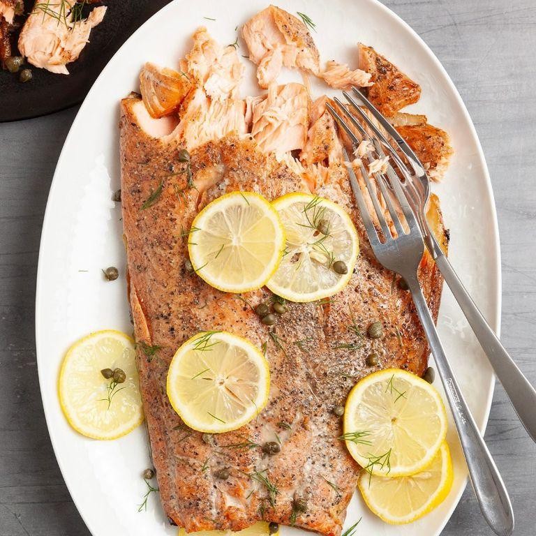 Smoky Wood-Oven Baked Salmon with Lemon