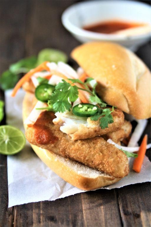 Snakehead Fish Banh Mi Sandwich
