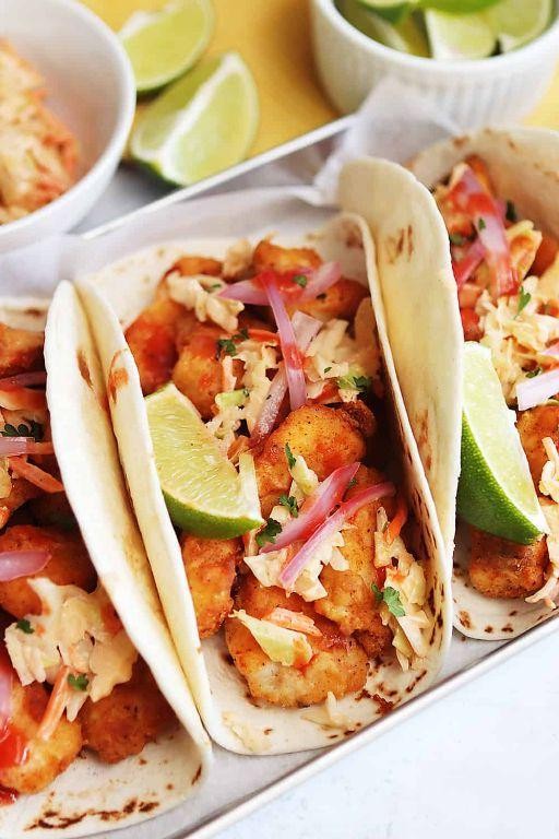 Snakehead Fish Tacos with Spicy Slaw