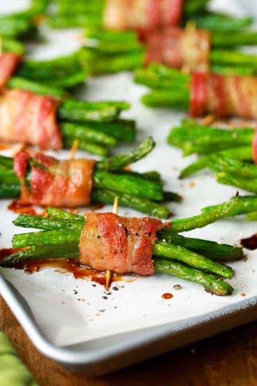 Snow Pea and Bacon Wrapped Bundles