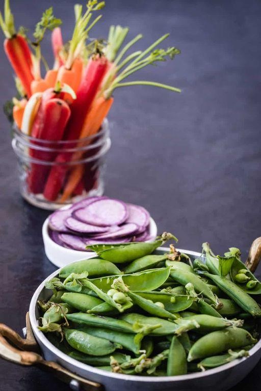 Snow Pea and Carrot Ribbon Salad