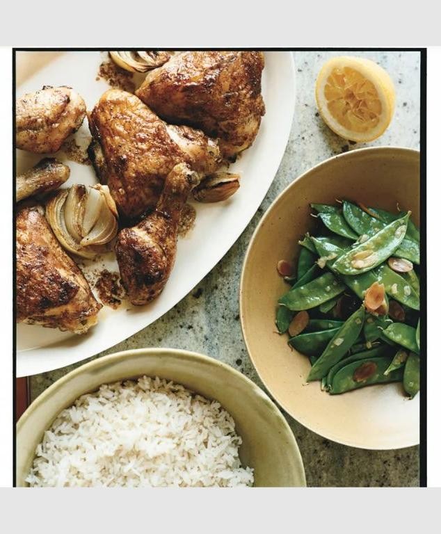 Snow Peas with Toasted Almonds