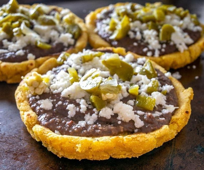 Sopes with Refried Beans and Cheese