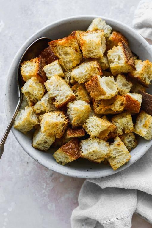 Sourdough Discard Croutons for Caesar Salad