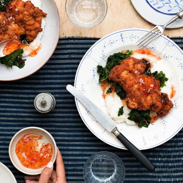 Southern Fried Chicken with Smoky Grits