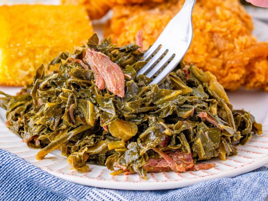 Southern-Style Collard Greens with Smoked Ham Hocks