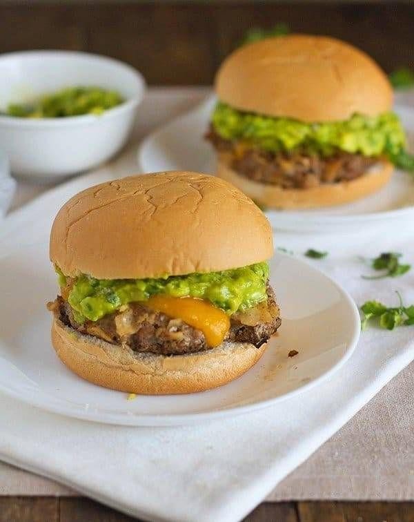 Southwest Elk Burger with Guacamole