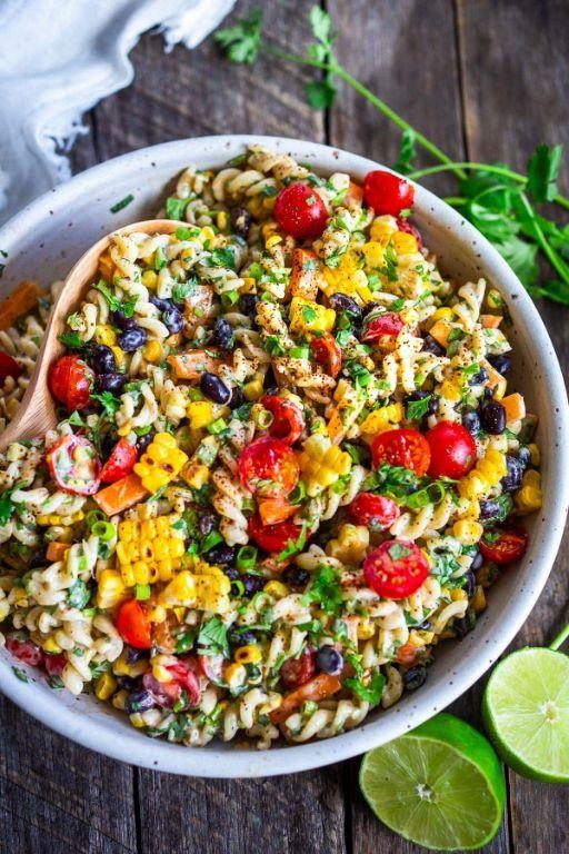 Southwest Ranch Pasta Salad with Black Beans