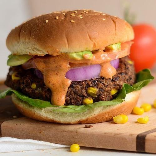 Southwestern Black Bean Veggie Burger