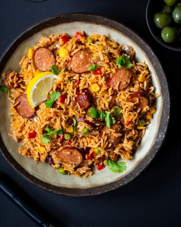 Spanish Saffron Rice with Chorizo