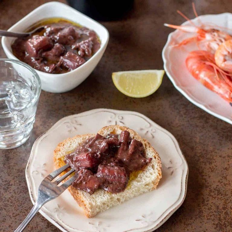 Spanish Squid in Red Wine Sauce