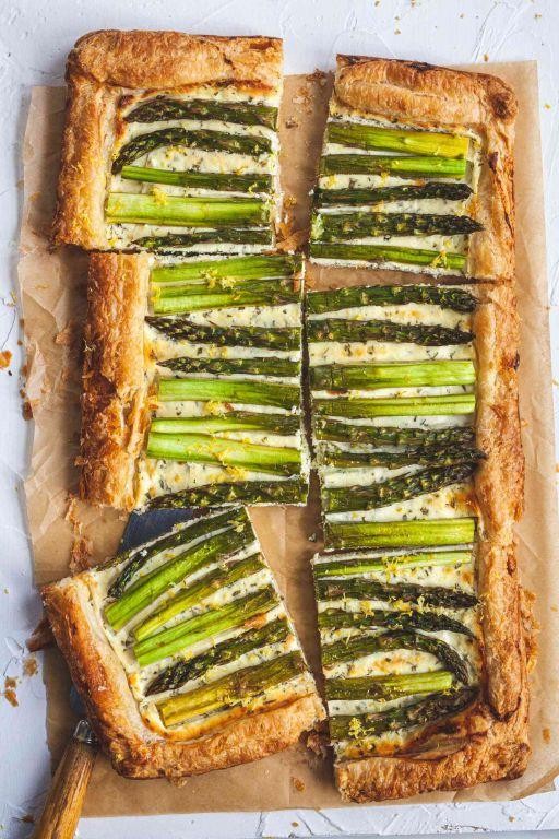 Speedy Asparagus and Goat Cheese Tart
