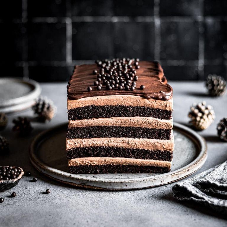 Spiced Chestnut and Chocolate Layer Cake