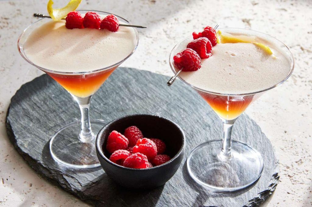 Spiced French Martini with Cinnamon and Nutmeg
