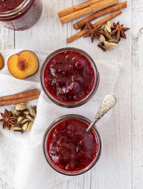 Spiced Plum Jam with Cinnamon and Clove