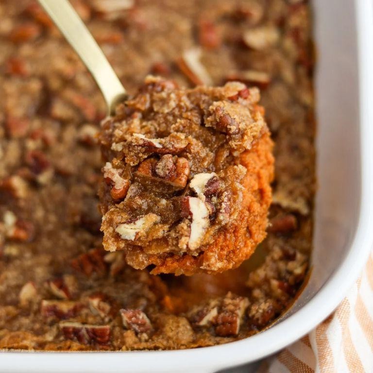 Spiced Pumpkin Casserole with Brown Sugar Glaze