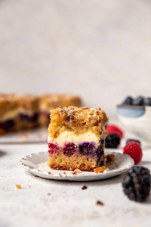 Spiced Triple Berry Coffee Cake
