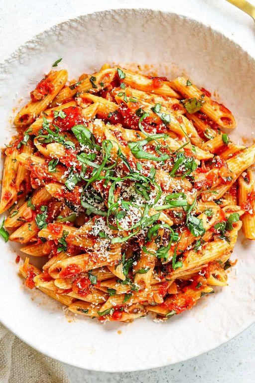 Spicy Asparagus Pasta Arrabbiata