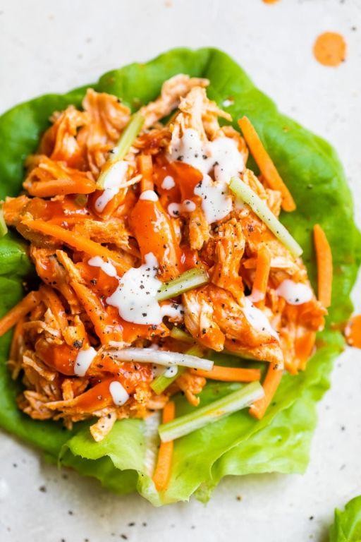 Spicy Bariatric Buffalo Chicken Lettuce Wraps