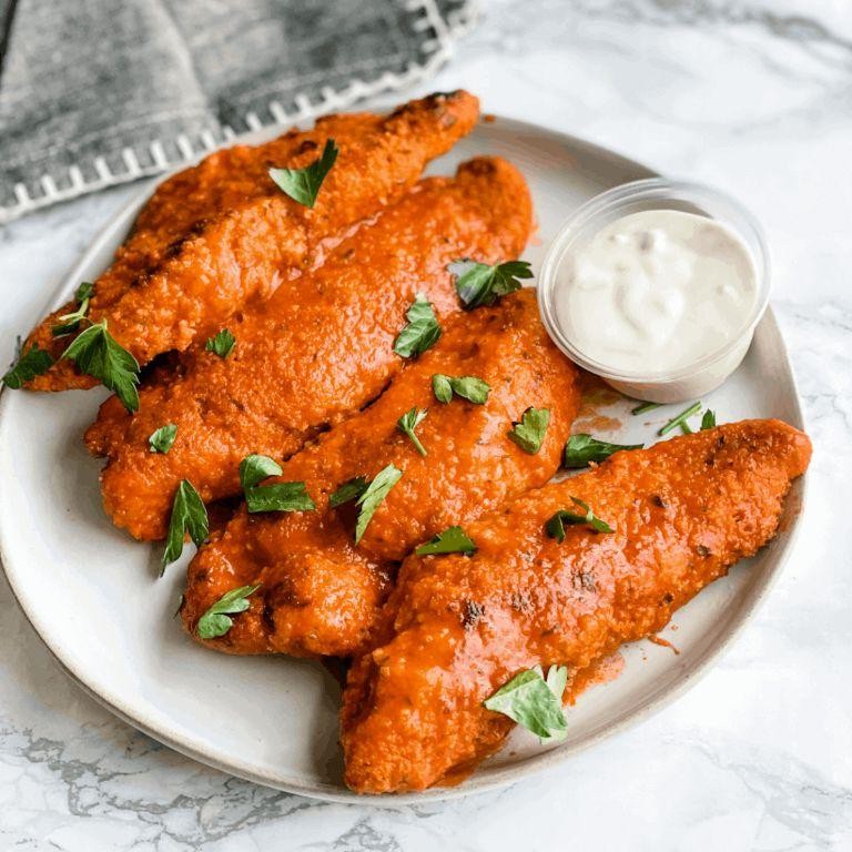 Spicy Buffalo Baked Chicken Tenderloins
