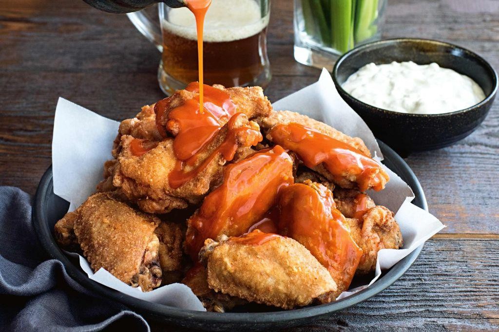 Spicy Buffalo Wings with Blue Cheese Dip