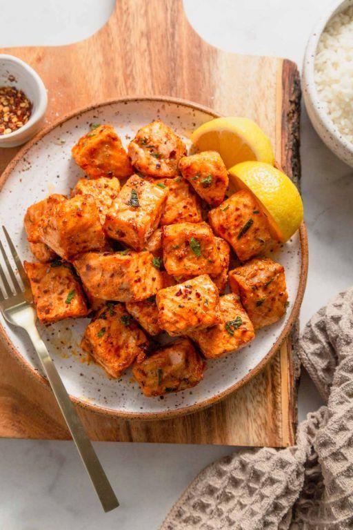 Spicy Cajun Salmon Bites