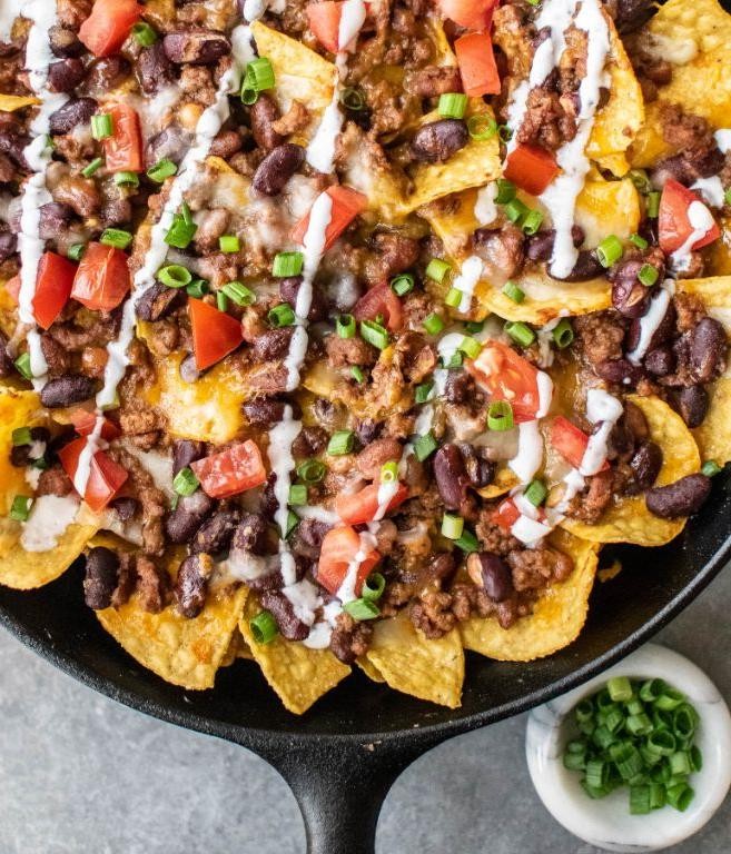Spicy Chili Beer Nacho Bake