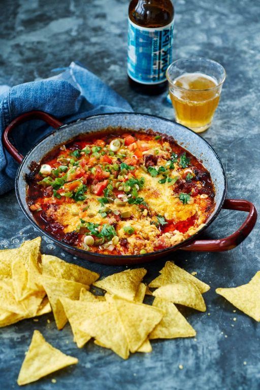 Spicy Chili Beer Queso Fundido