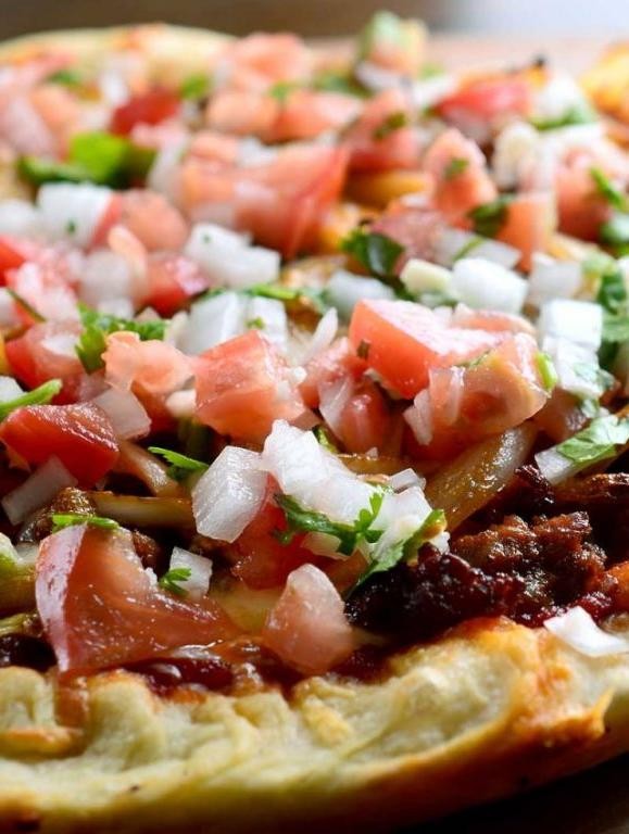 Spicy Chorizo Taco Pizza with Queso Fresco
