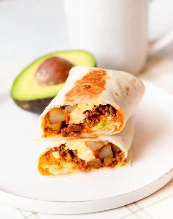 Spicy Chorizo and Potato Breakfast Burrito