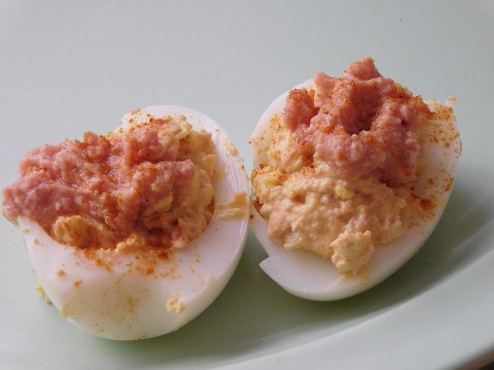 Spicy Deviled Ham Deviled Eggs