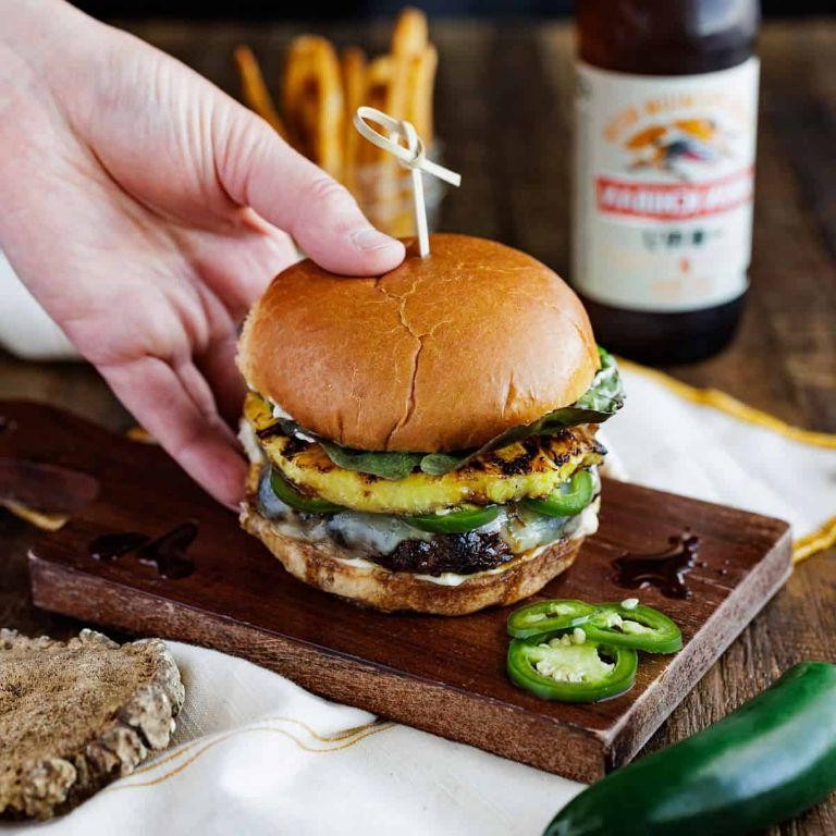 Spicy Elk Burger with Jalapeños and Pepper Jack
