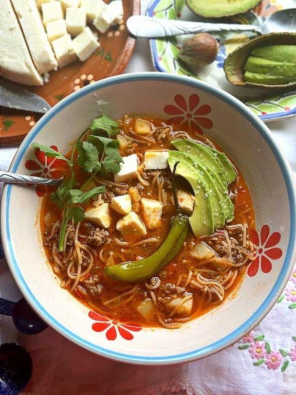 Spicy Fideo con Carne