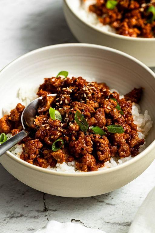 Spicy Gochujang Ground Turkey Stir-Fry