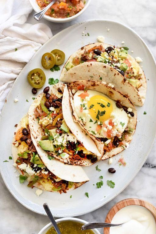 Spicy Ground Beef Breakfast Tacos