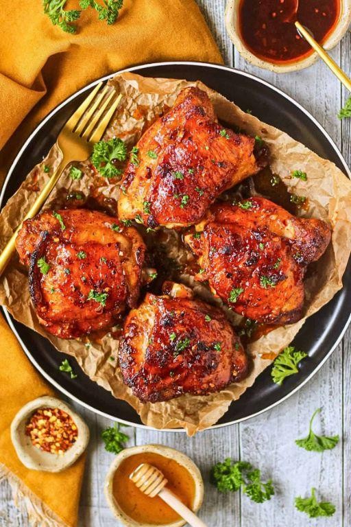 Spicy Honey Glazed Chicken Thighs