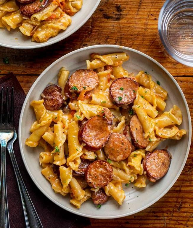 Spicy Hot Link Pasta