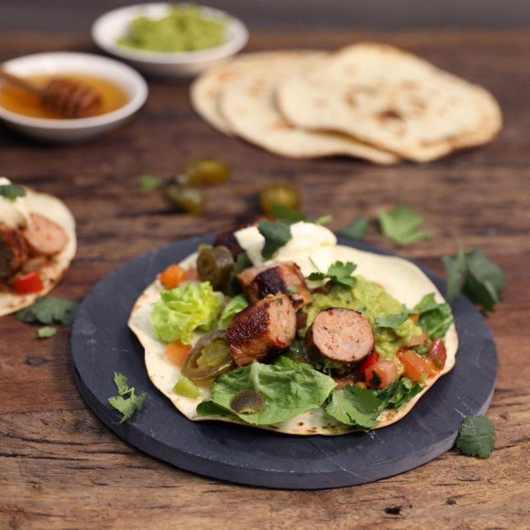 Spicy Hot Link Tacos