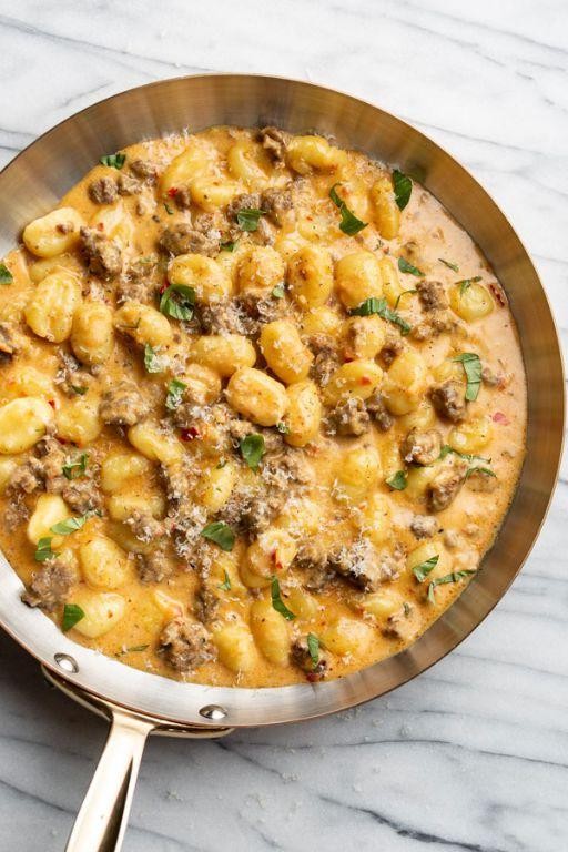 Spicy Italian Sausage Gnocchi Skillet