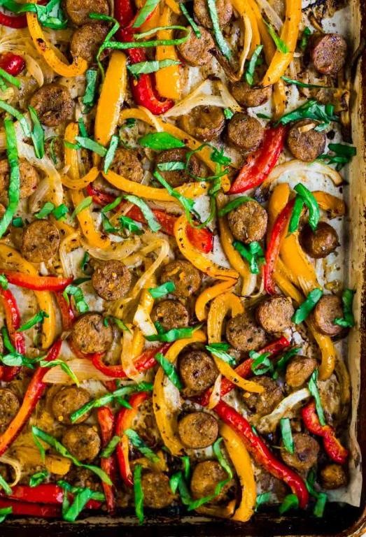 Spicy Italian Sausage and Peppers Bake
