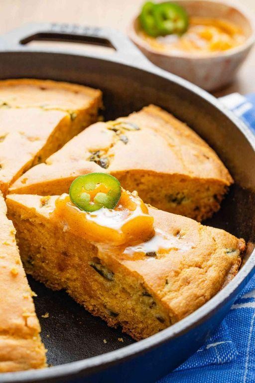 Spicy Jalapeno Cornbread with Honey Butter