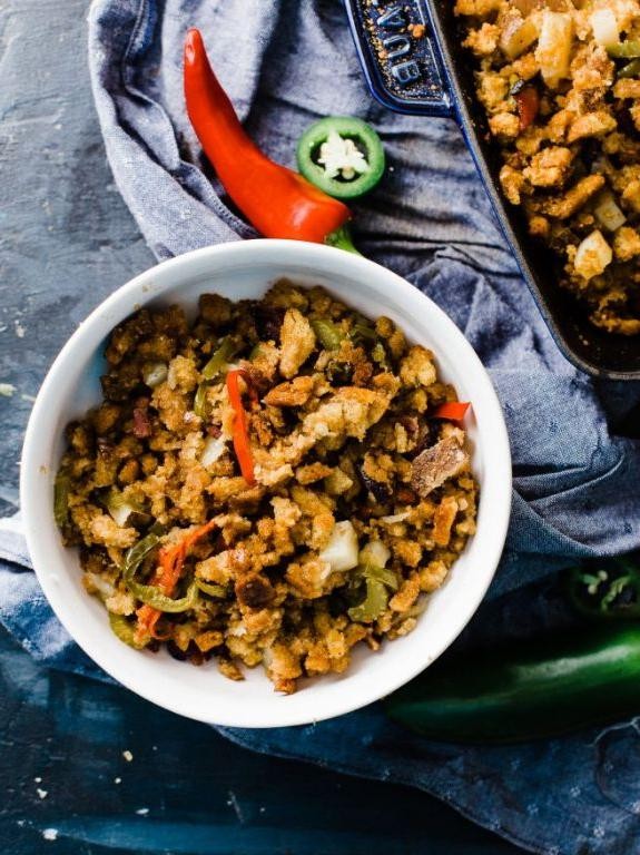 Spicy Jalapeño Cornbread Stove Top Stuffing