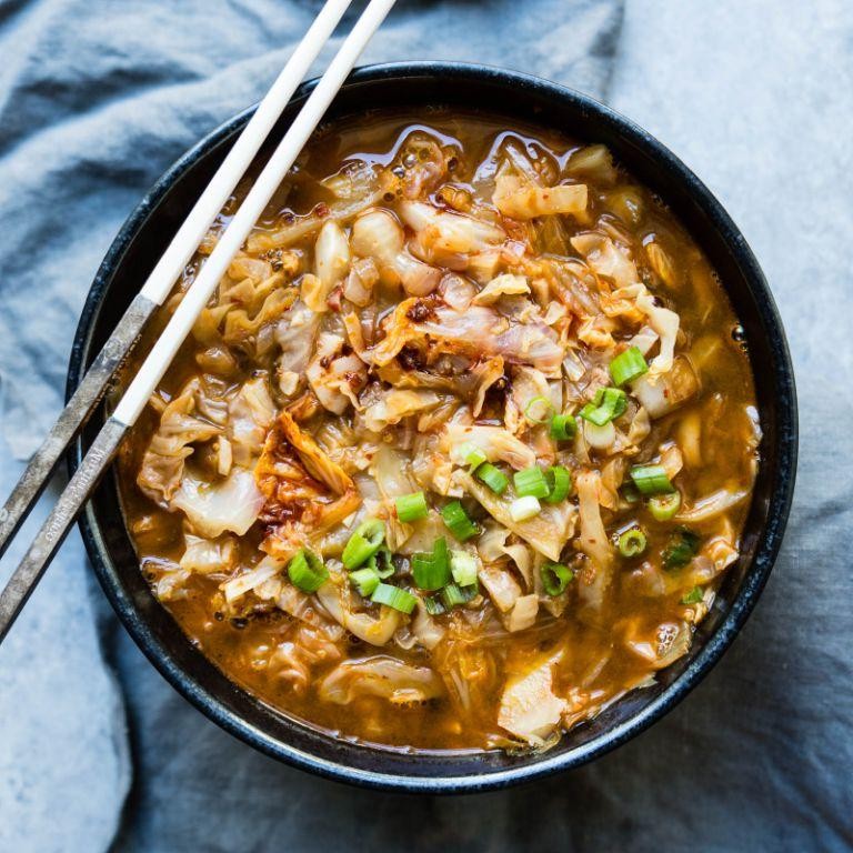 Spicy Kimchi Cabbage Soup