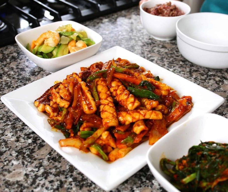 Spicy Korean Stir-Fried Squid