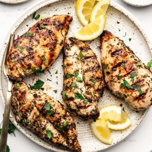 Spicy Lemon Herb Grilled Chicken Thighs